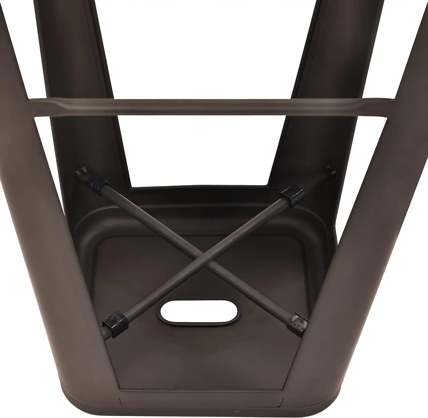 30 Inches Metal Bar Stools High Backless Stools Indoor Outdoor Stackable Kitchen Stools, Bronze, Set of 4