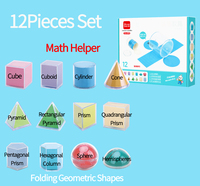 Learning Resources Folding Geometric Shapes - 12Pieces, Ages 7+ Geometry Accessories, Teacher Aids, Math Helper, Teacher Supplie