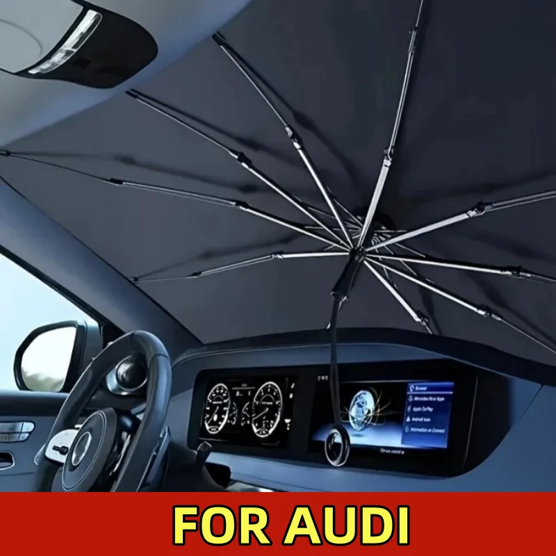 

ДЛЯ AUDI Солнцезащитный козырек на лобовое стекло автомобиля, устойчивая к царапинам ручка, солнцезащитный козырек на лобовое стекло-обновление двухслойной ткани