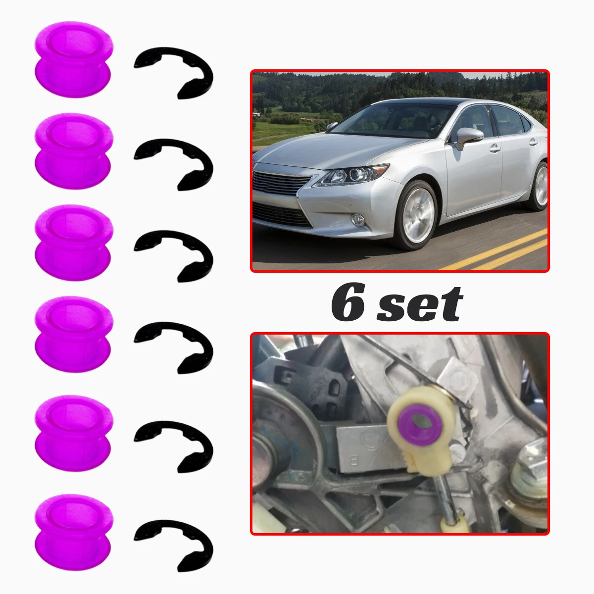 

For Lexus ES250 ES300 ES330 ES350 GS200t GS300/350 Auto Transmision Shift Cable Bushing Linkage Grommet Repair Kit Spare Parts