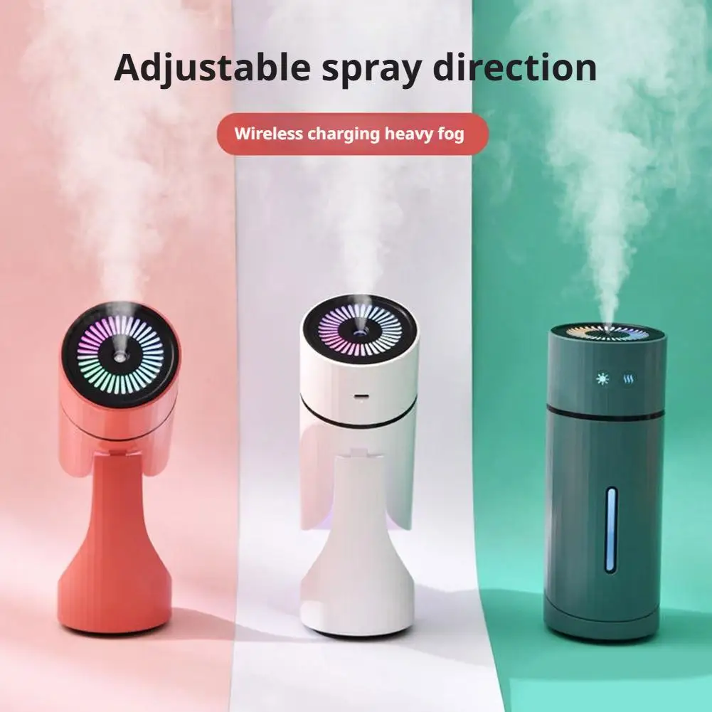 Air Humidifier Wireless Rechargeable 360 Spray Angle Mist Diffuser RGB Night Light Aroma Essential Oil Car Bedroom Desk Purifier