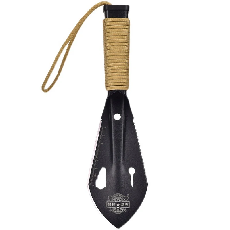 Imagem -02 - Multifuncional pá de Jardim Sawtooth Hex Wrench Escavando Espátula Faca Lança Jardim Bonsai Spade Tool Sobrevivência pá Militar