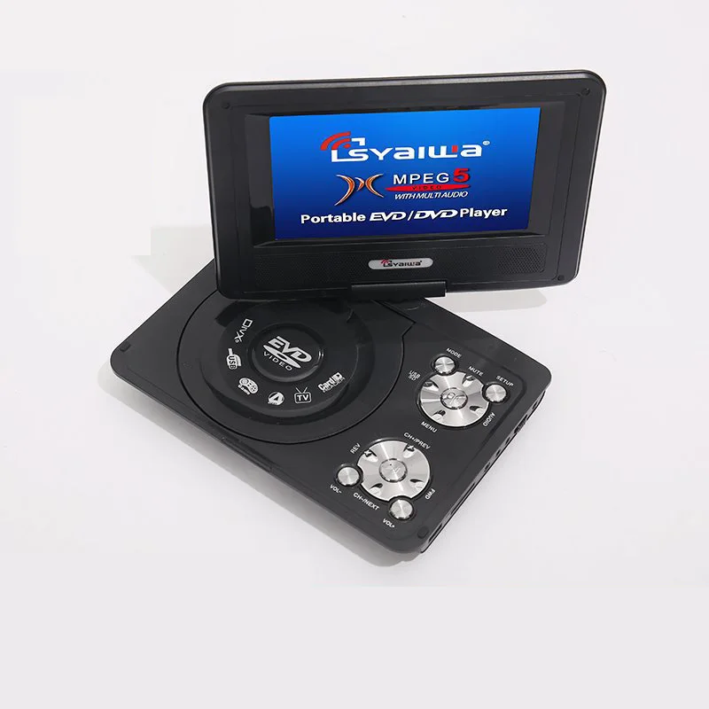 مشغل دي في دي محمول HD بشاشة دوران 180 درجة ، تلفزيون ، محمول ، EVD ، ألعاب CD ، 7.8"