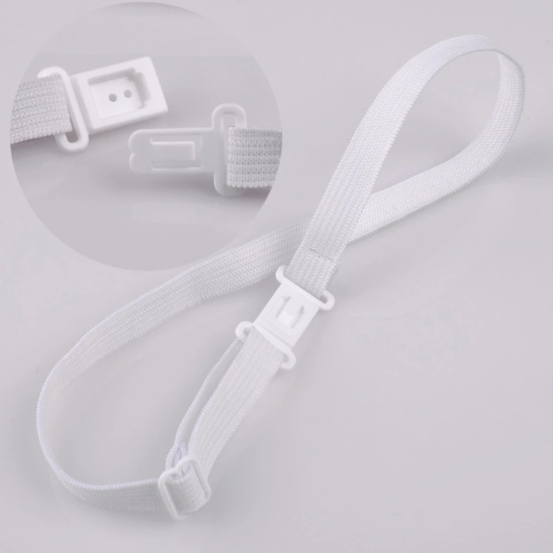 

10Pcs/Set Men Women DIY Accessories Bow Tie Adjustable Polyester Belt with Clip Bowtie White Elastic Strap Extender Band