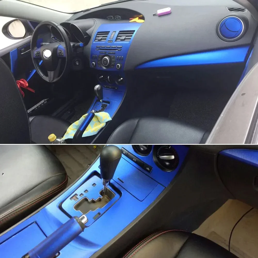 Picture 6: For Mazda 3 2010-2015 Interior Central Control Panel Door Handle Carbon Fiber Stickers Decals Car styling Accessorie