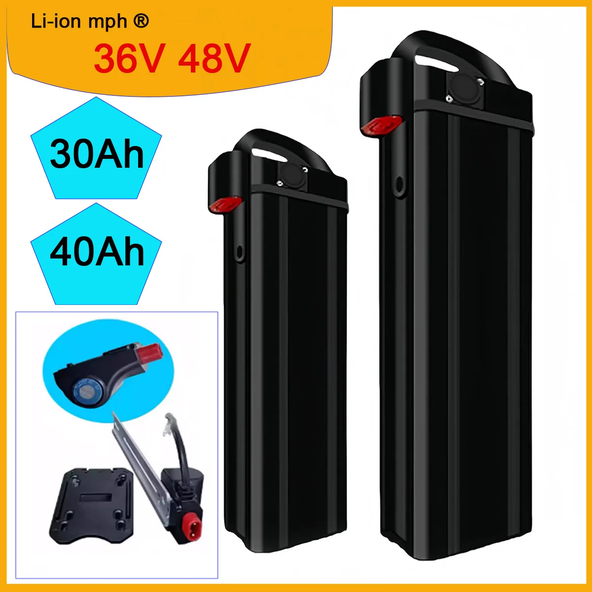 48V Original  Haiba New 40Ah 20Ah Li-ion 18650 Battery for 750W, 1000W, and 1500W Motors  with Charger and BMS Protection Plate