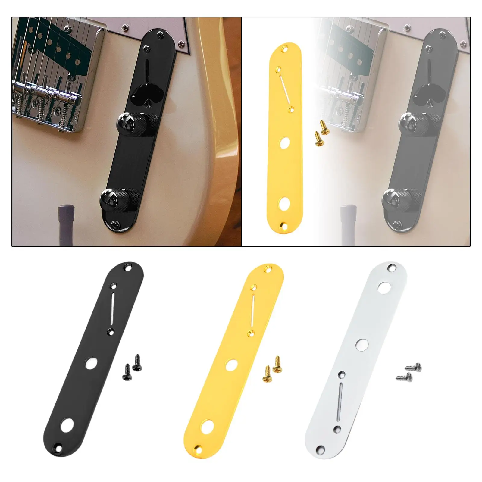 Guitar Steel Switch Control Plate Narrow Pot Hole Spacing Guitar Hardware for Live Performance Recording & Practicing Guitarist