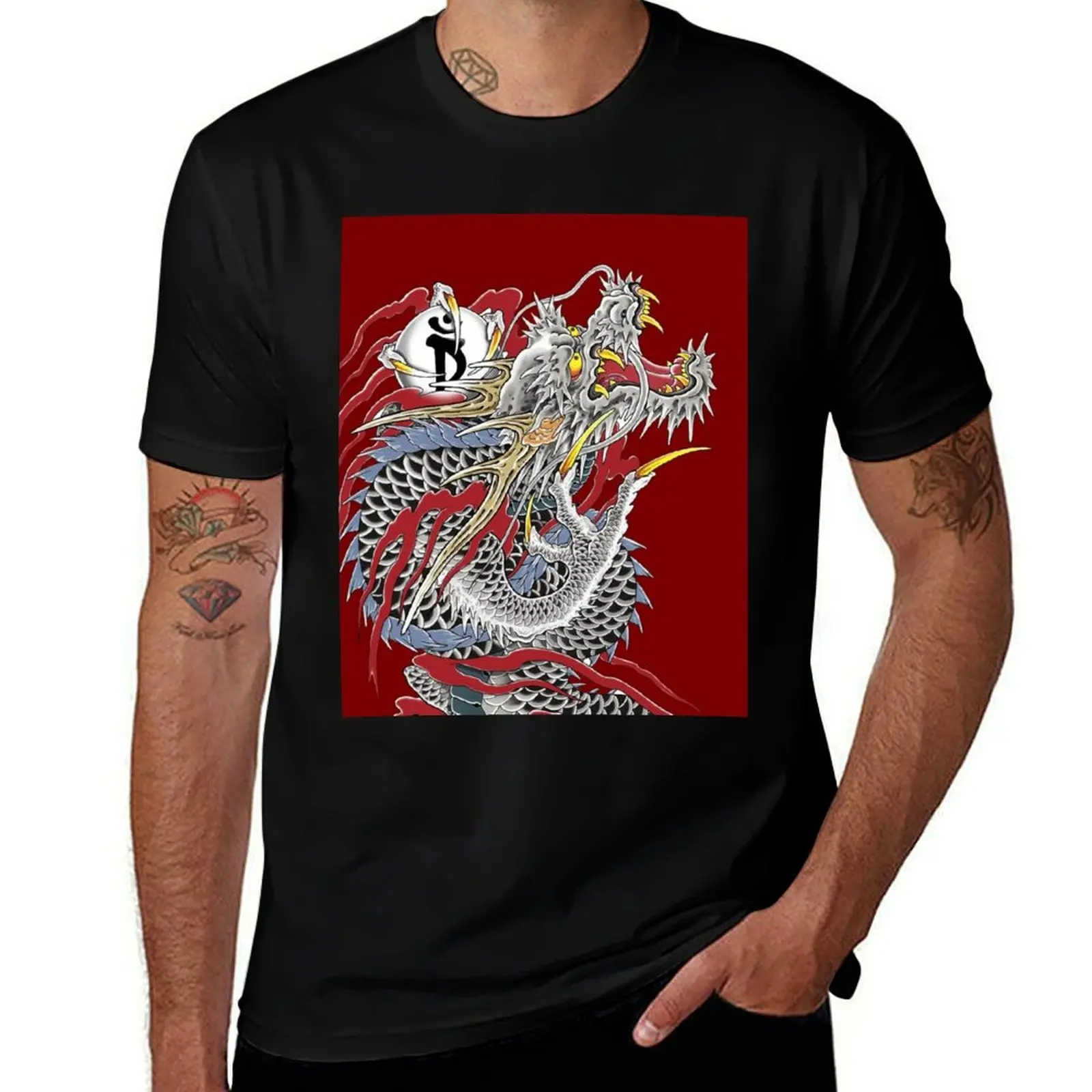 

Yakuza Dragon Tattoo T-Shirt t shirts for man cotton t shirts for man graphic vintage