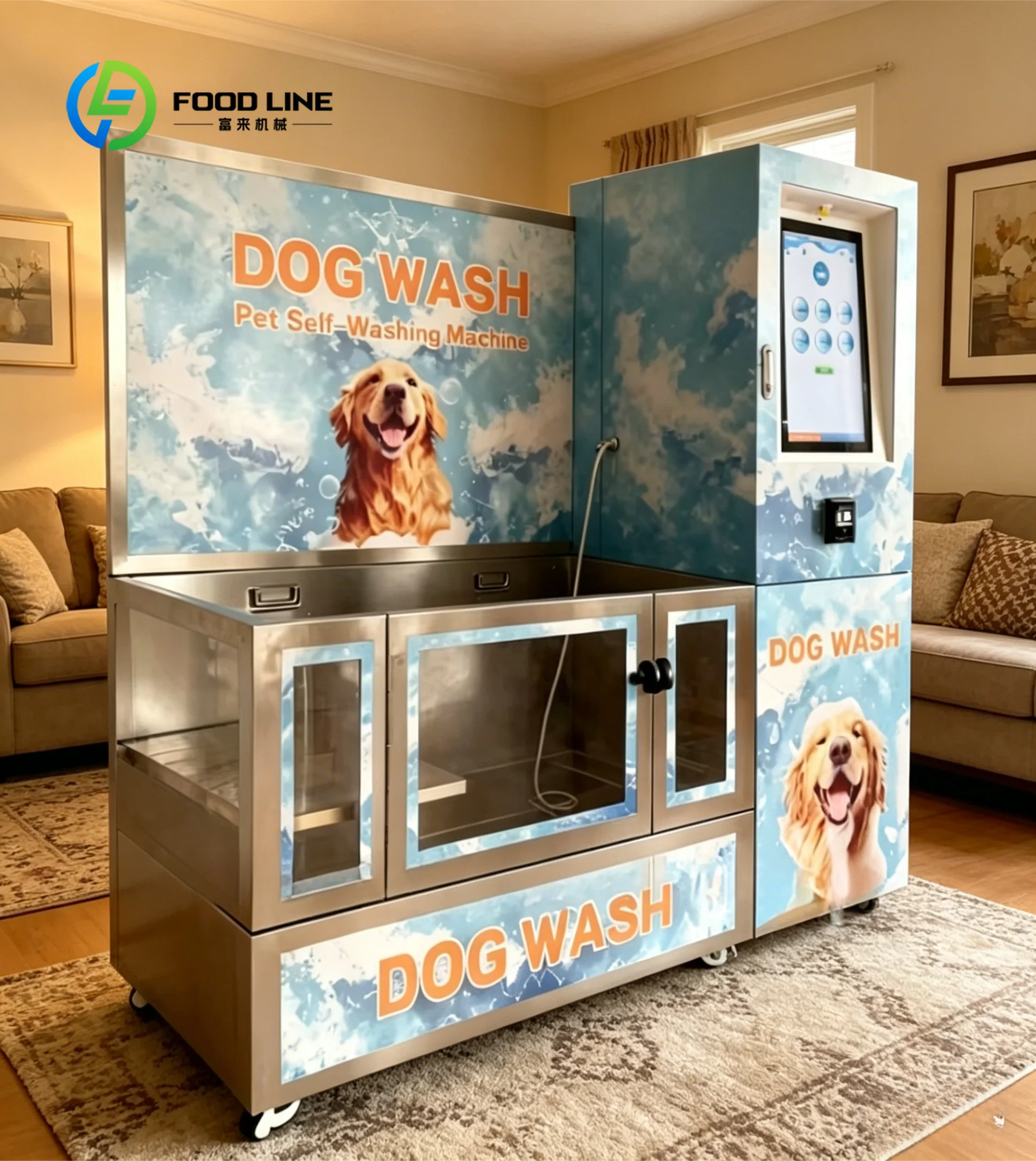 Customize  Automatic Pet Bath Dryer Machine Constant Temperature Smart Dog Cat Shower Cleaning Quick Drying Grooming Box