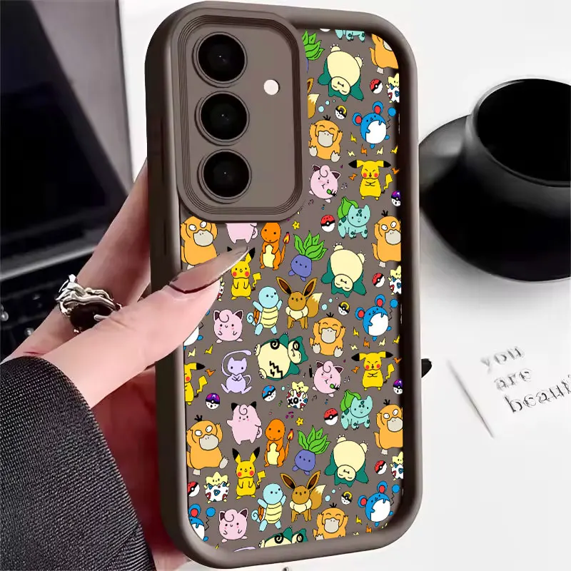 Cute Cartoon P-Pokemons S26 Ultra Case For Samsung Galaxy S26 S25 S24 S22 S23 Ultra S21 Plus S20 S25 FE Camera Protection Cover - view 6