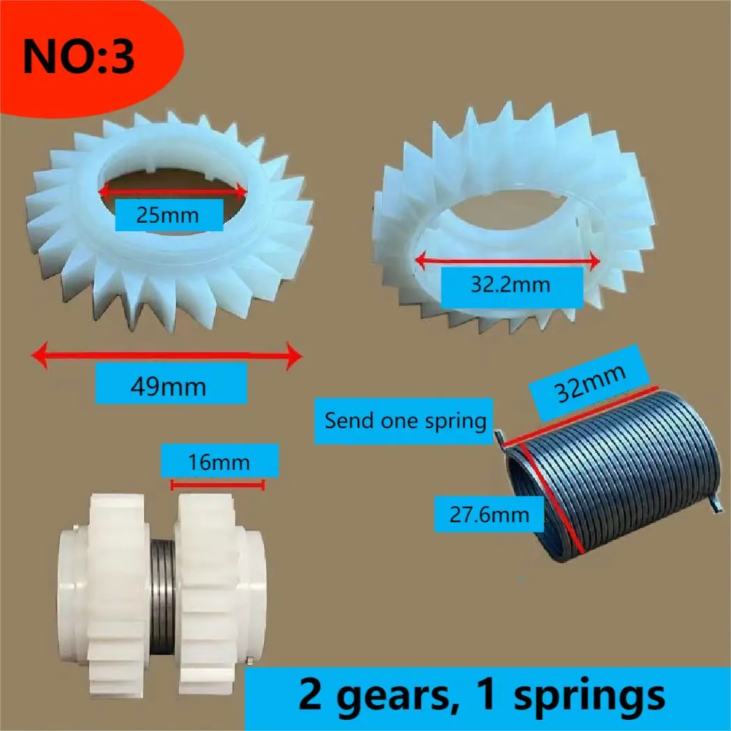 1Pc Fully Automatic Washing Machine Clutch White Plastic Gear Ratchet Bidirectional Gear Spring Gear Accessories