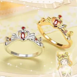 Sailor Moon Princess Cosplay Ring Anime Unisex Sweet Adjustable Opening Rings Jewelry Accessories Gifts