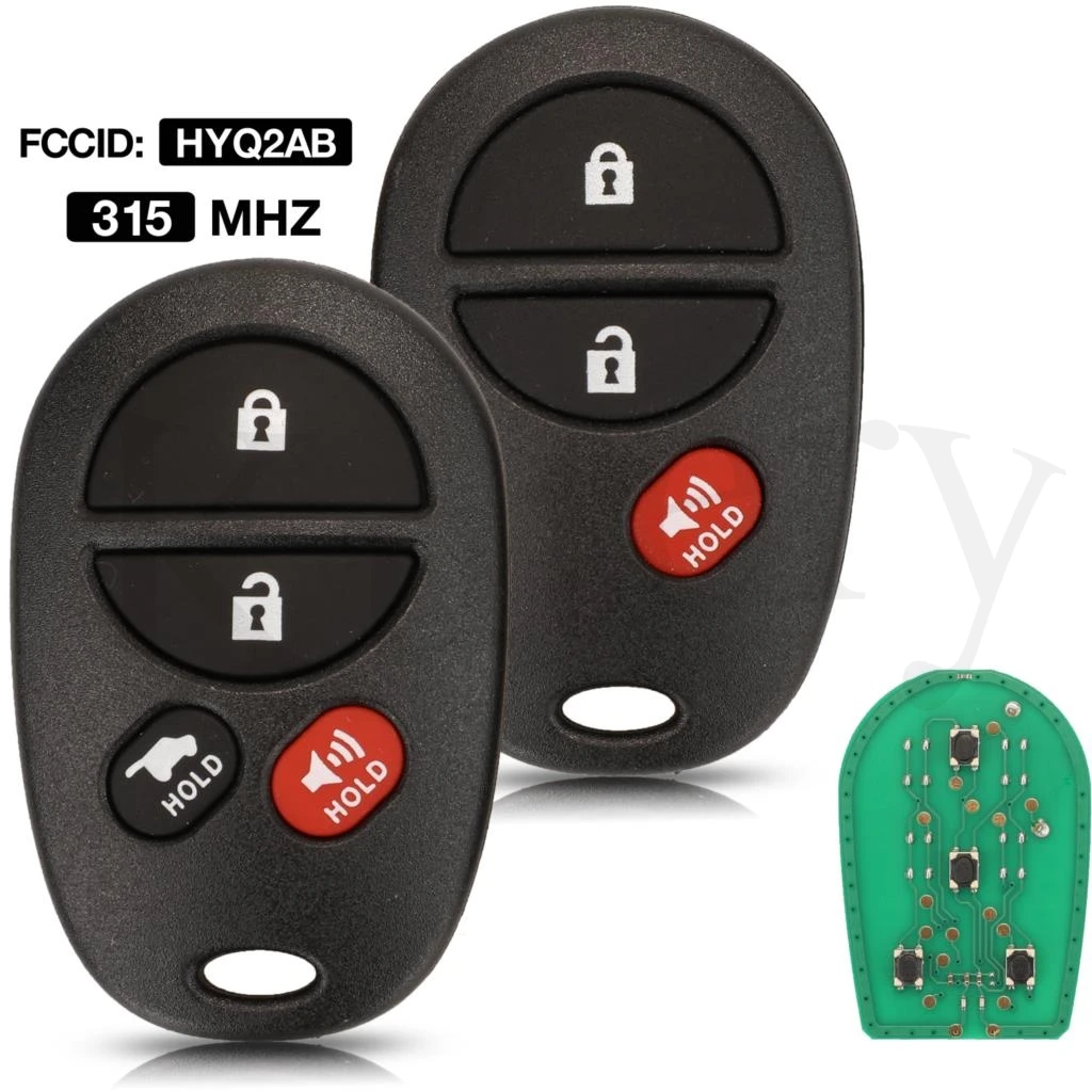 

jingyuqin FCCID: GQ43VT20T 315Mhz Car Key Remote For Toyota Sequoia Tacoma Tundra Sienna Avalon Solara 2008 - 2012