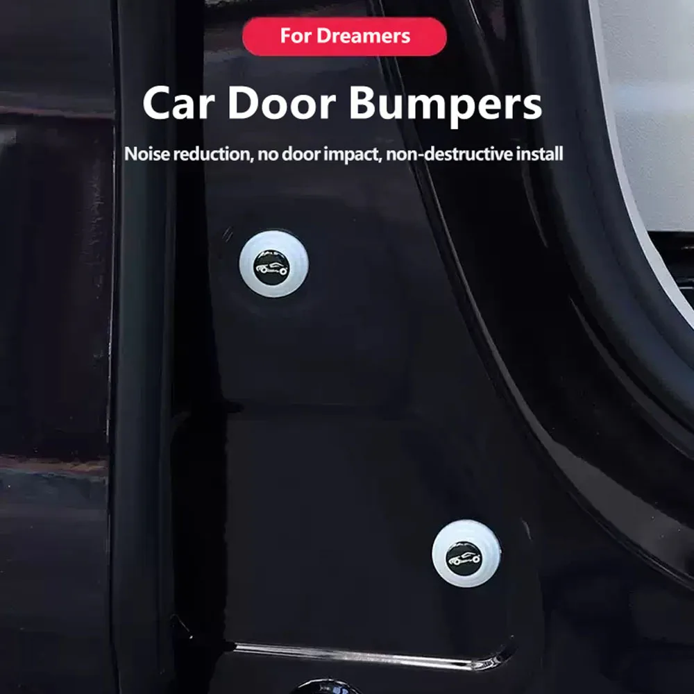 For VOYAH Dreamer 2025-2027 Car Door Shock Absorbing Cushion Silicone Door Closing Sound Insulation Adhesive Anti-Collision Pad