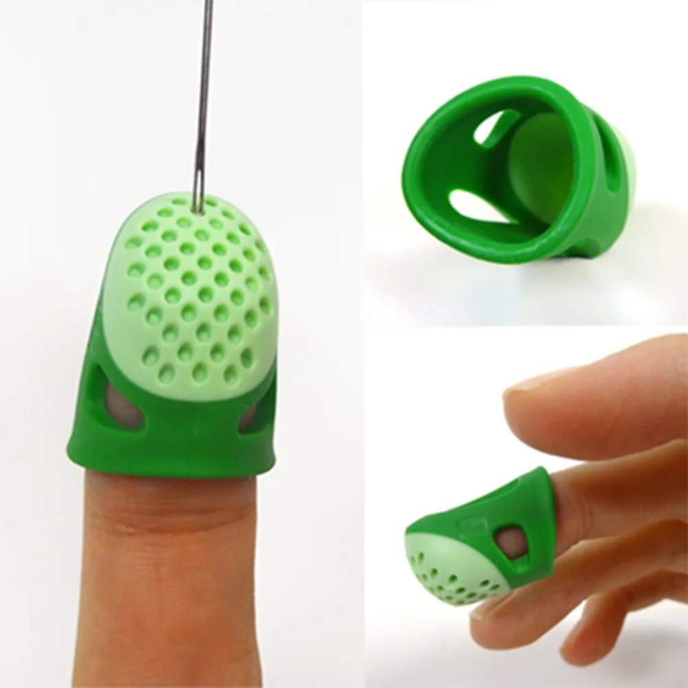 Pack de 12 dé à coudre doux et confortable, vert moyen, design ergonomique, pointe déformée, couture, quilting, artisanat, groupes idéaux pour étudiants