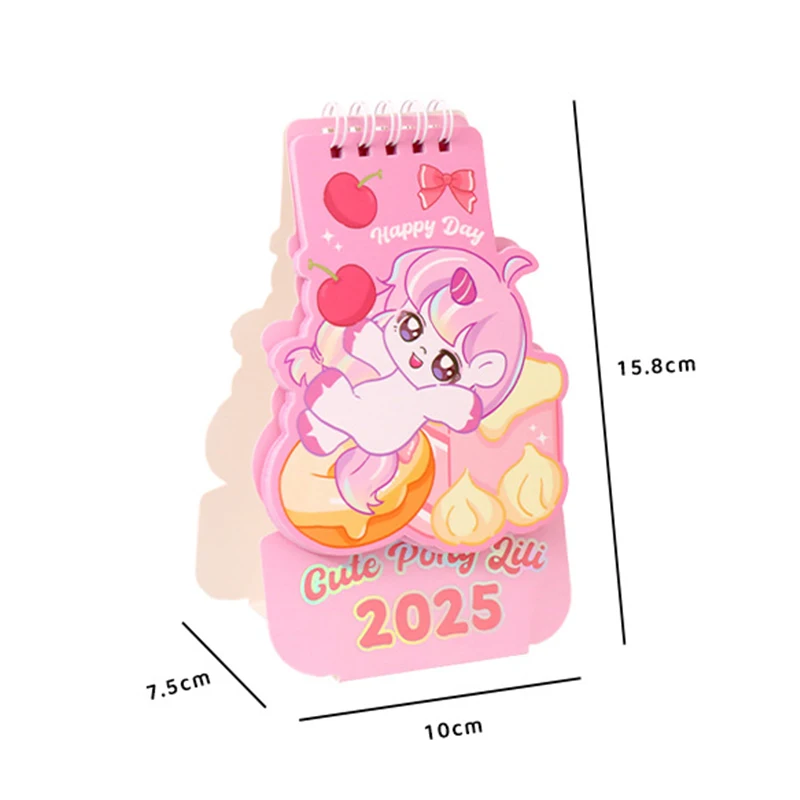 Миниатюрный Настольный календарь капибара с мультипликационным рисунком, милый календарь, ежедневник, настольный планировщик, органайзер для расписания на год, украшение для рабочего стола