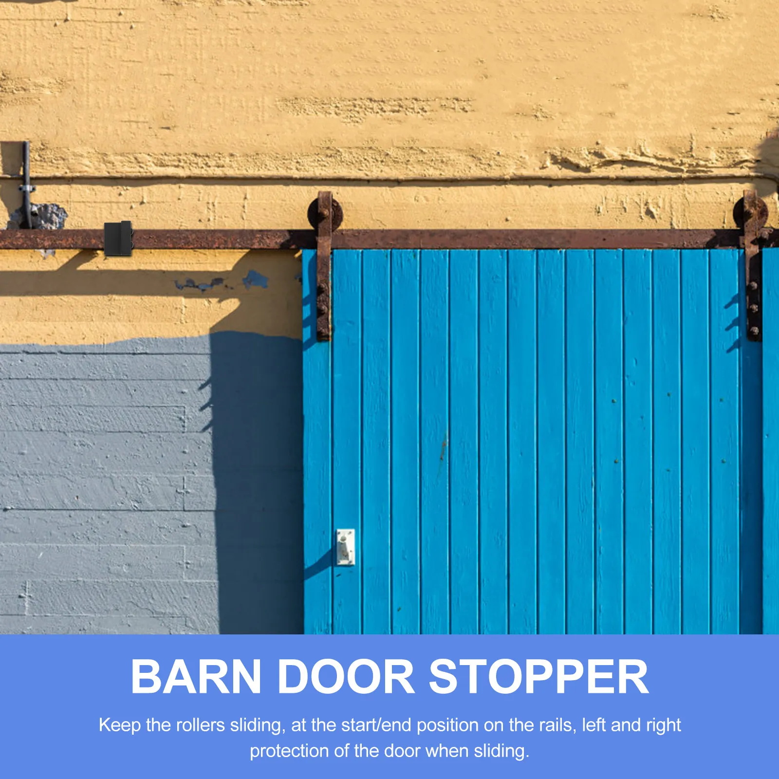 Zinc Alloy Barn Door Stopper – Rustproof Wall Protector, Sliding Door Buffer & Floor Guide for Anti-Jump Safety
