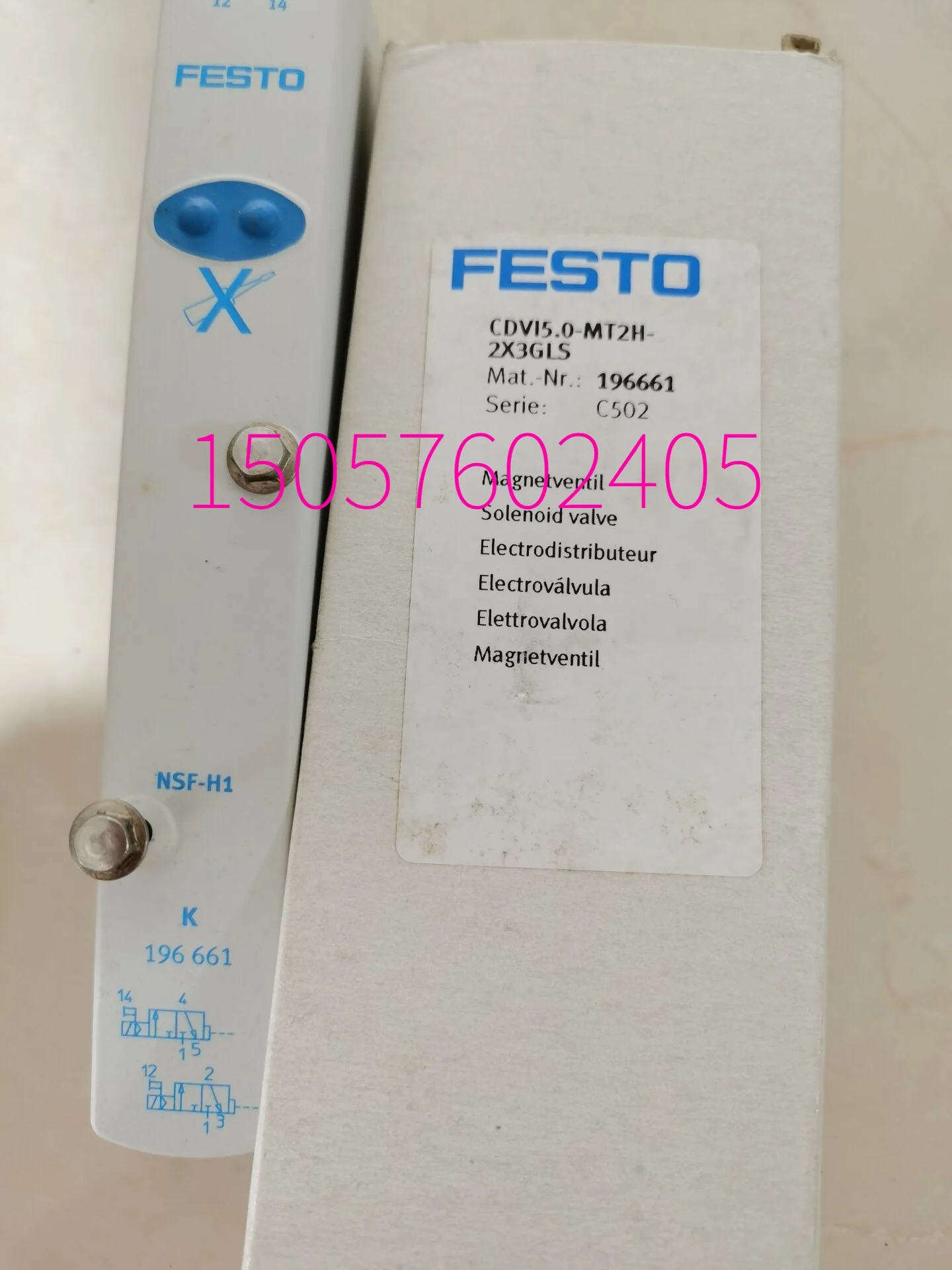 

German FESTO Festo CDVI5.0-MT2H-2X3GLS Solenoid Valve 196661 Is On Sale.