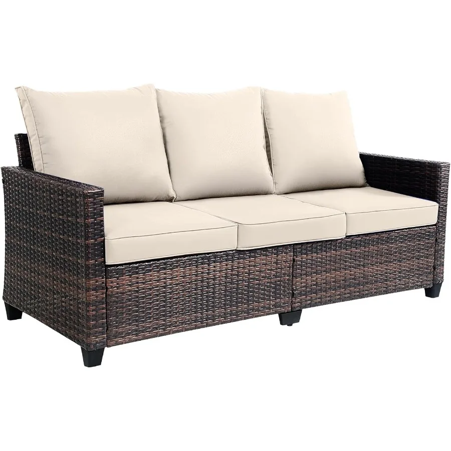 3-Seat Outdoor Sofa, PE Rattan