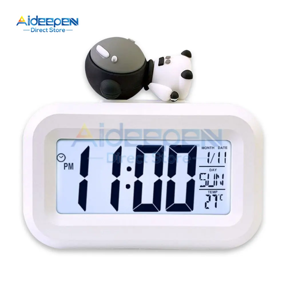 Jam Alarm pintar Mini, Timer Mini, jam Alarm kecil elektronik samping tempat tidur senyap