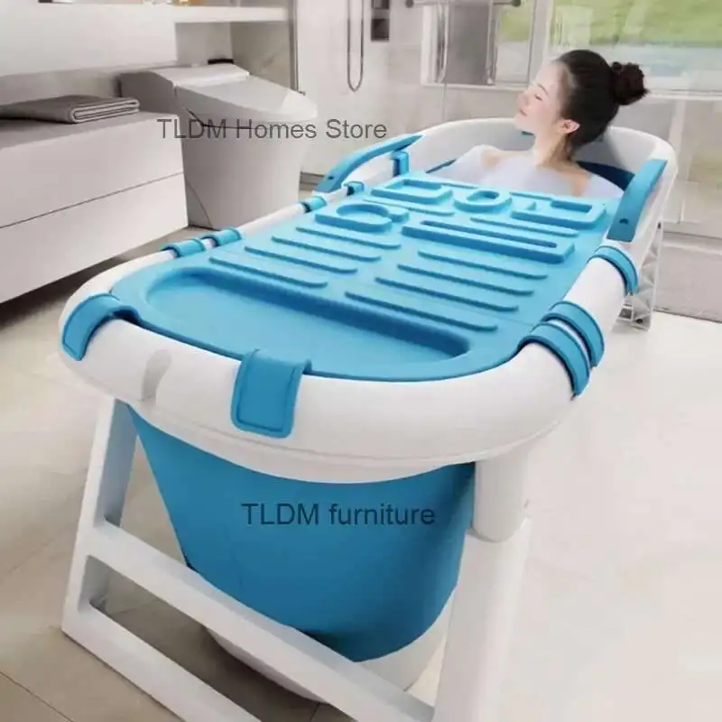 حوض استحمام قابل للطي كامل الجسم للكبار حوض استحمام كبير مع غطاء أحواض استحمام محمولة للكبار المنزلية للأطفال سميكة حمام بيديت Z