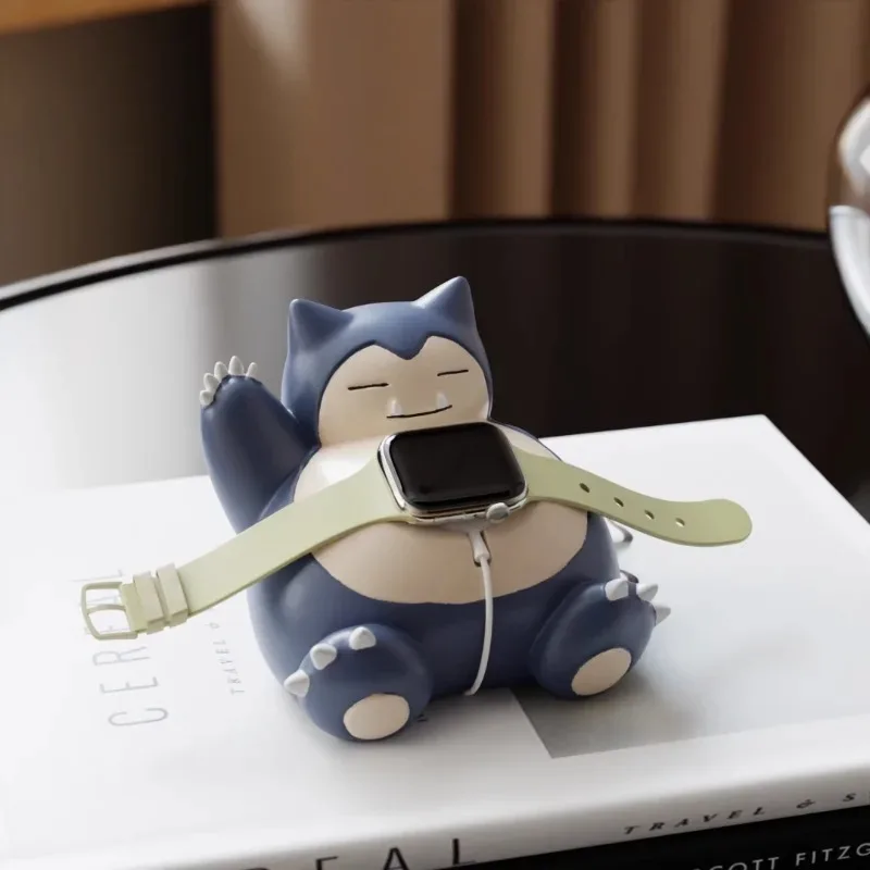 Pokemon Snorlax Apple Watch Charger Stand Universal Charger Holder Anime Desktop Decoration Kids Toys Birthday Festival Gift - view 2