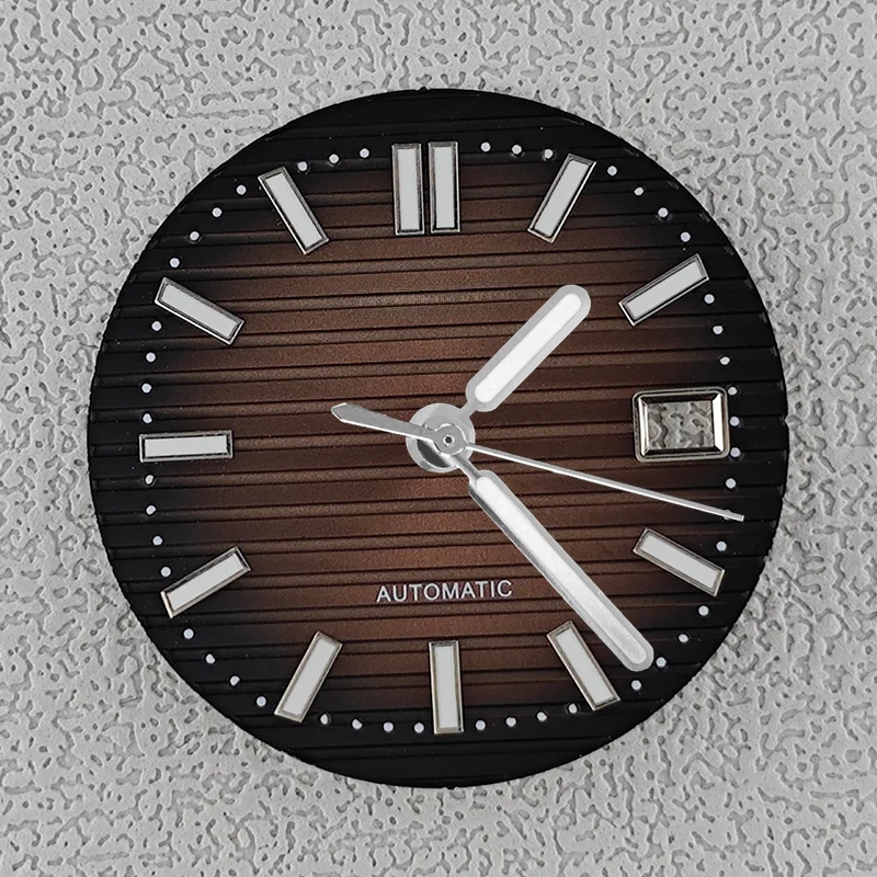 قرص ساعة 30.5 ملم مع عقارب ساعة نوتيلوس صن راي فيت NH35 NH36 وجوه حركة أوتوماتيكية