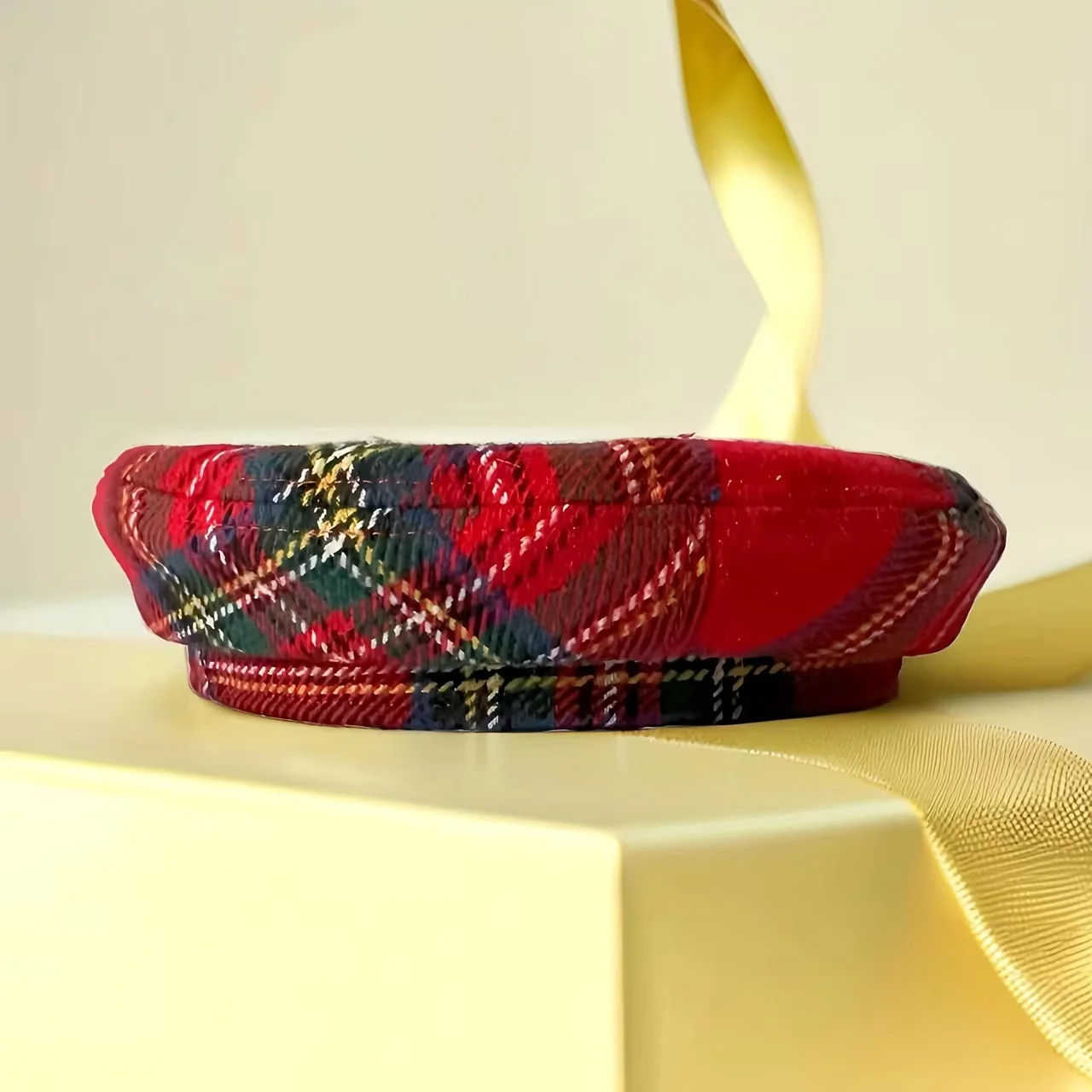 HongLuan zoet geruit patroon baret en krantenjongenspet vrouw, cosplay vrouwelijke accessoires