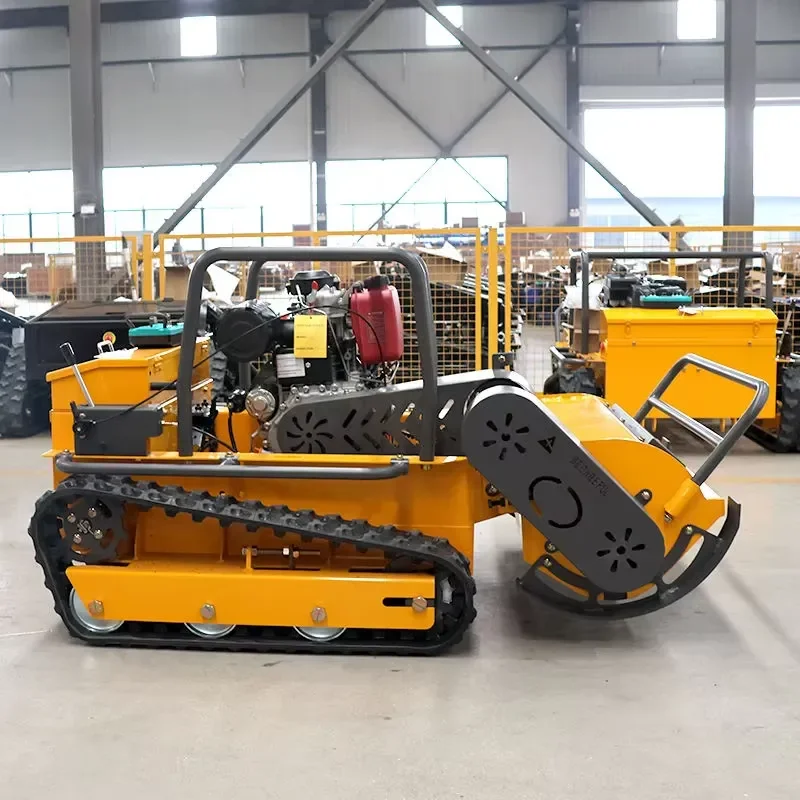 15HP Diesel Engine Flail Mower Remote Control Crawler Lawn Mower 800mm/1000mm/1200mm Cutting Width Small Motor Farming