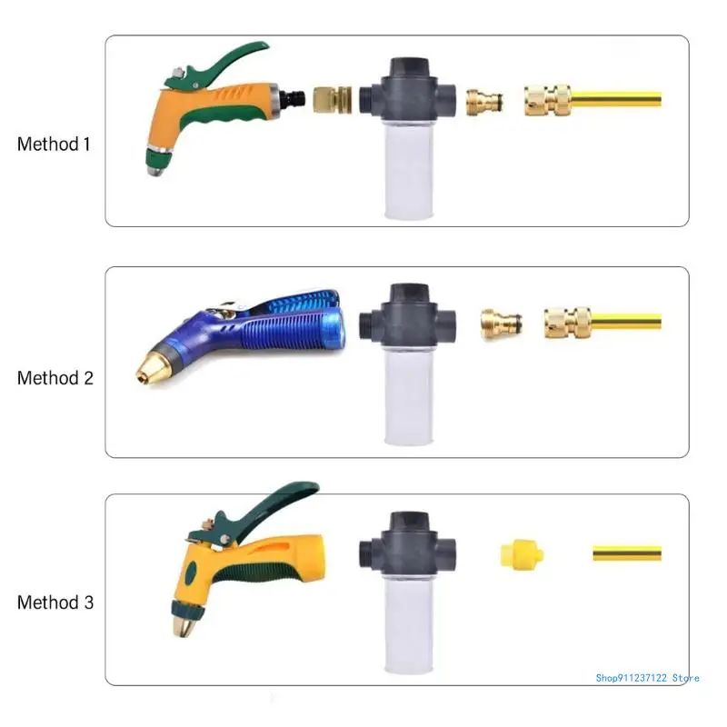 Engine Flush Mixer with Liquid Wash Hoses Nozzle Solution Dispenser with Garden Hoses