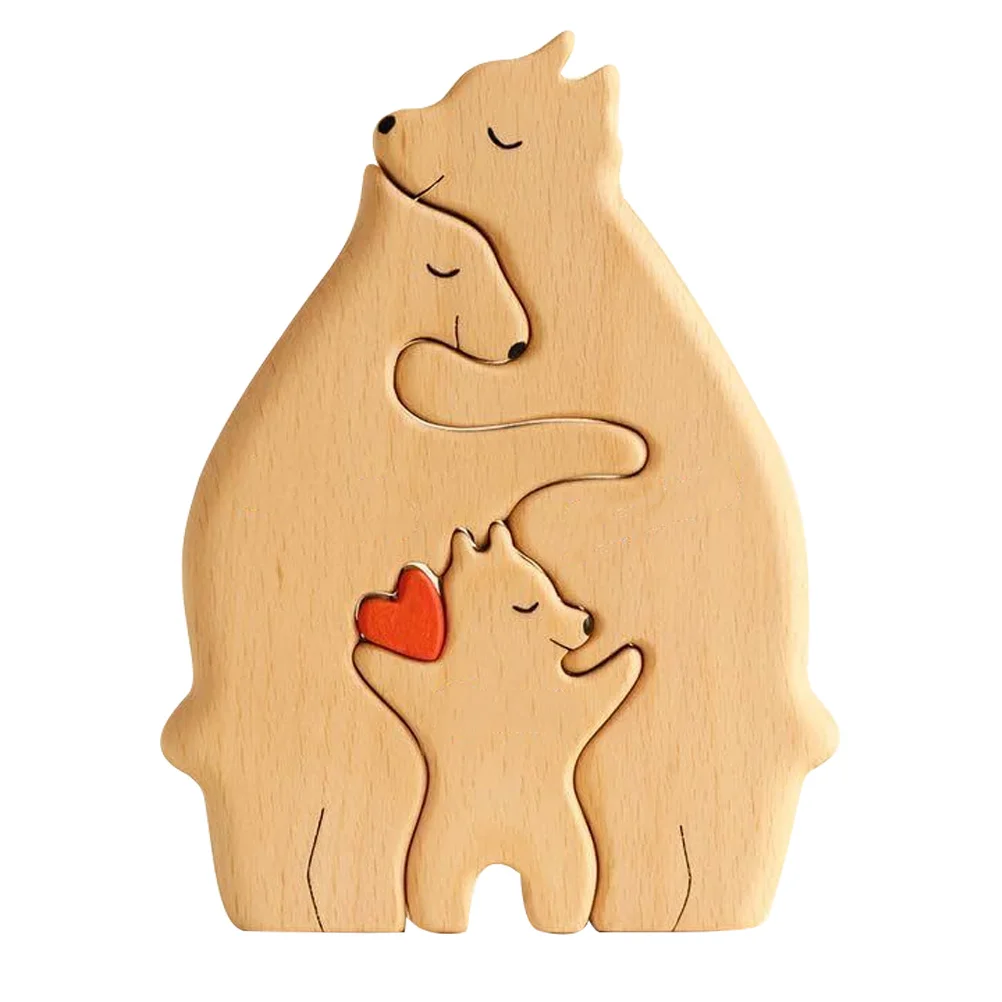 ชุดจิ๊กซอว์ไม้ ของตกแต่งบ้าน เกมสำหรับเด็กผู้หญิง ไม้สน ของประดับตกแต่งบนโต๊ะทำงาน สีเบจ CIYODO