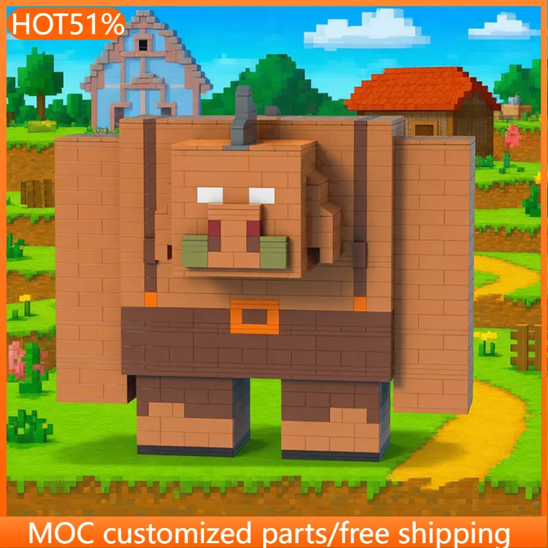 

Набор из 815 деталей Brickheadz: Модульный конструктор в стиле Пиглин, развивающая модель простого дизайна, DIY, подарок для мальчиков на праздники