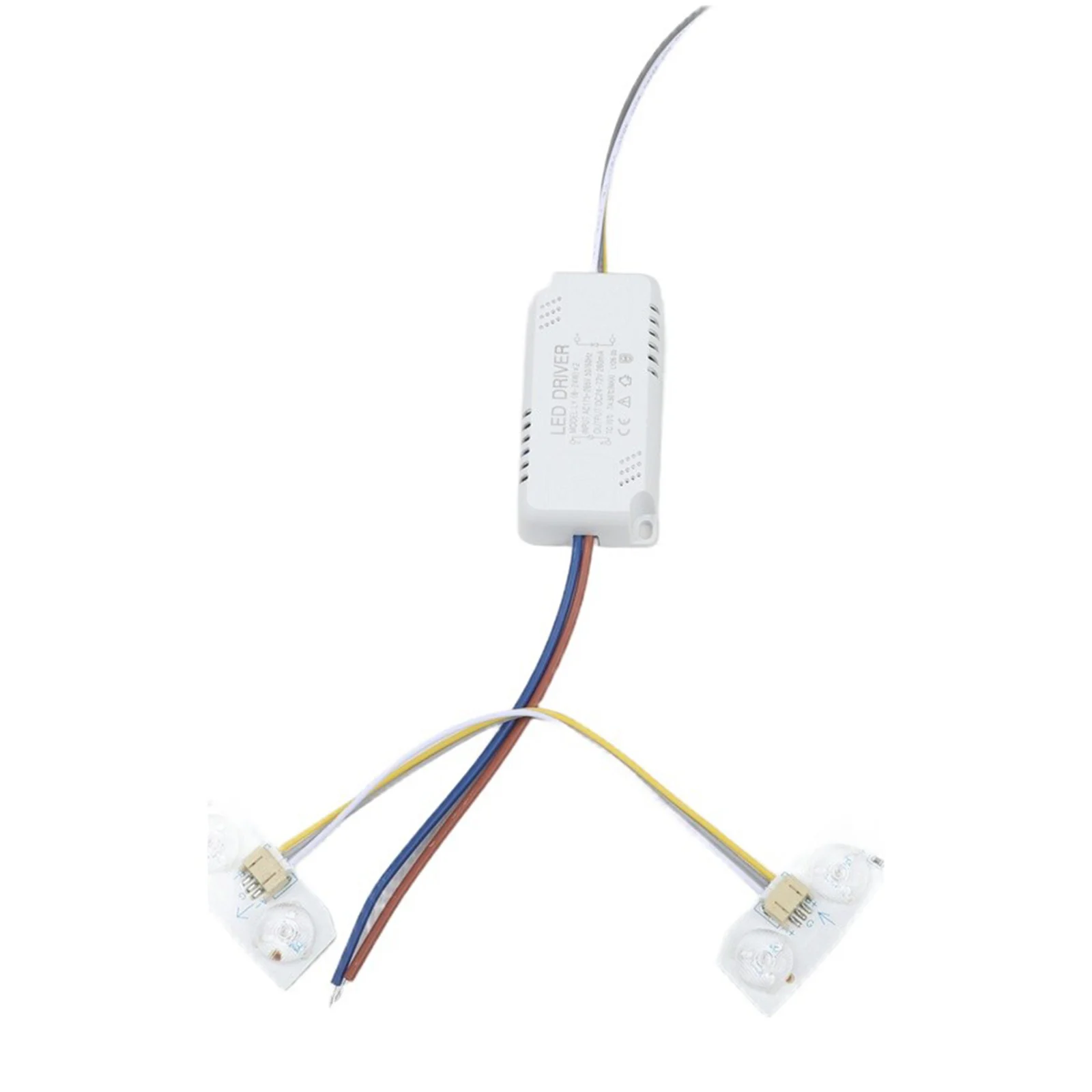 Dual Output Curved LED Lens Light for Ceiling Fan 24W/48W Tricolor Three Color Lighting Modern Design For Indoor Use