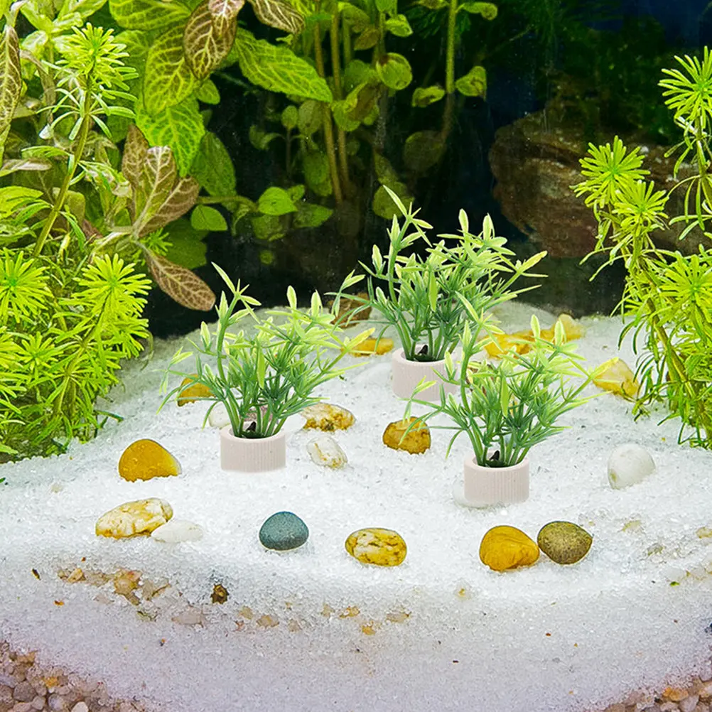 5Pcs Ceramic Water Plant Fixing Rings for Aquarium Turtle Tank - Sturdy Planting Cup Holder Base to Anchor Aquatic Plants