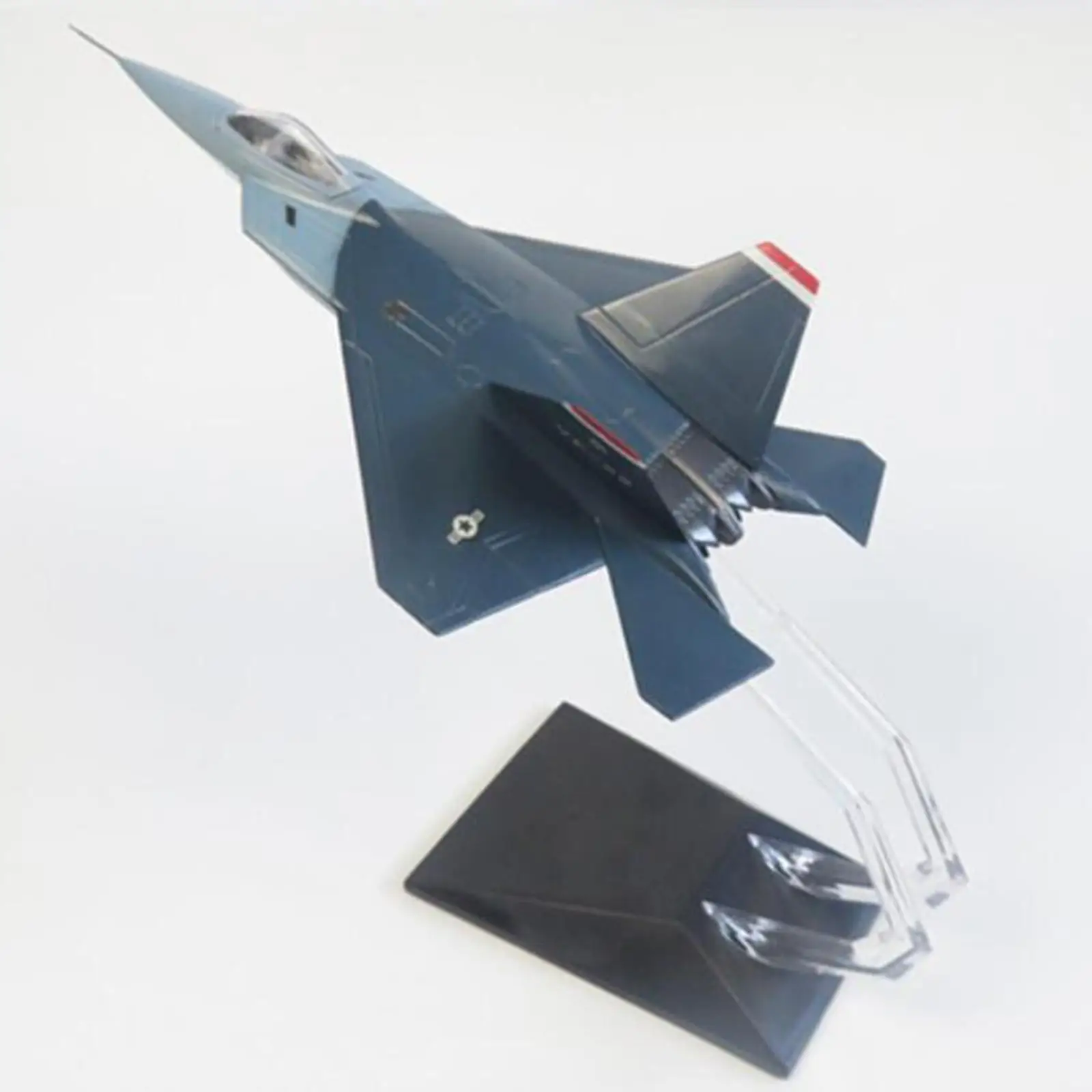 1/72 Scale F22 Fighter Aircraft Model with Display Stand Simulation Plane Model for Holiday Gifts Keepsake Home Shelf Desktop