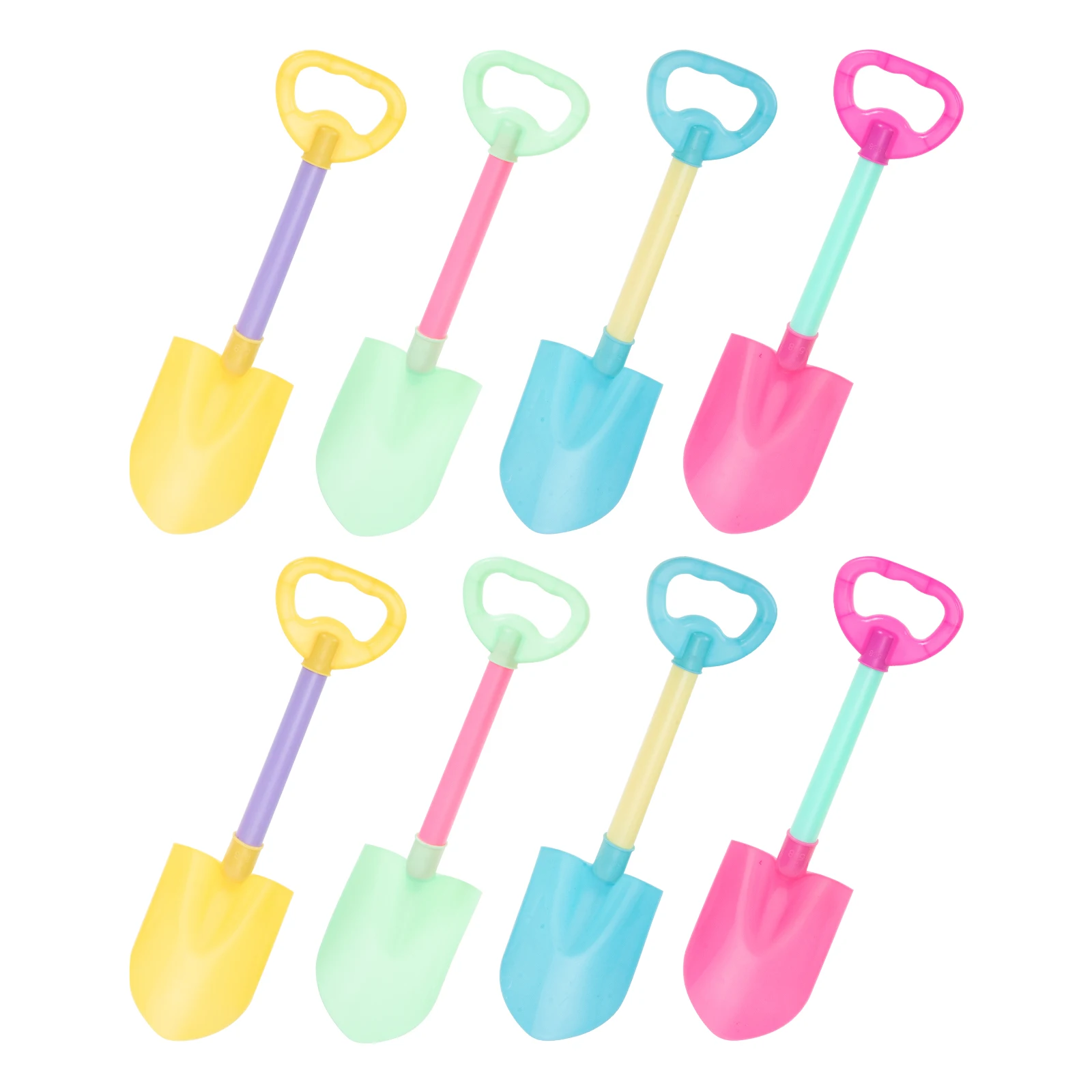 مجموعة شاطئ مجرفة للأطفال مكونة من 8 قطع بألوان زاهية وخفيفة الوزن وآمنة ومقاومة للاهتراء وحفر رمل وإكسسوارات خارجية مجرفة للشاطئ
