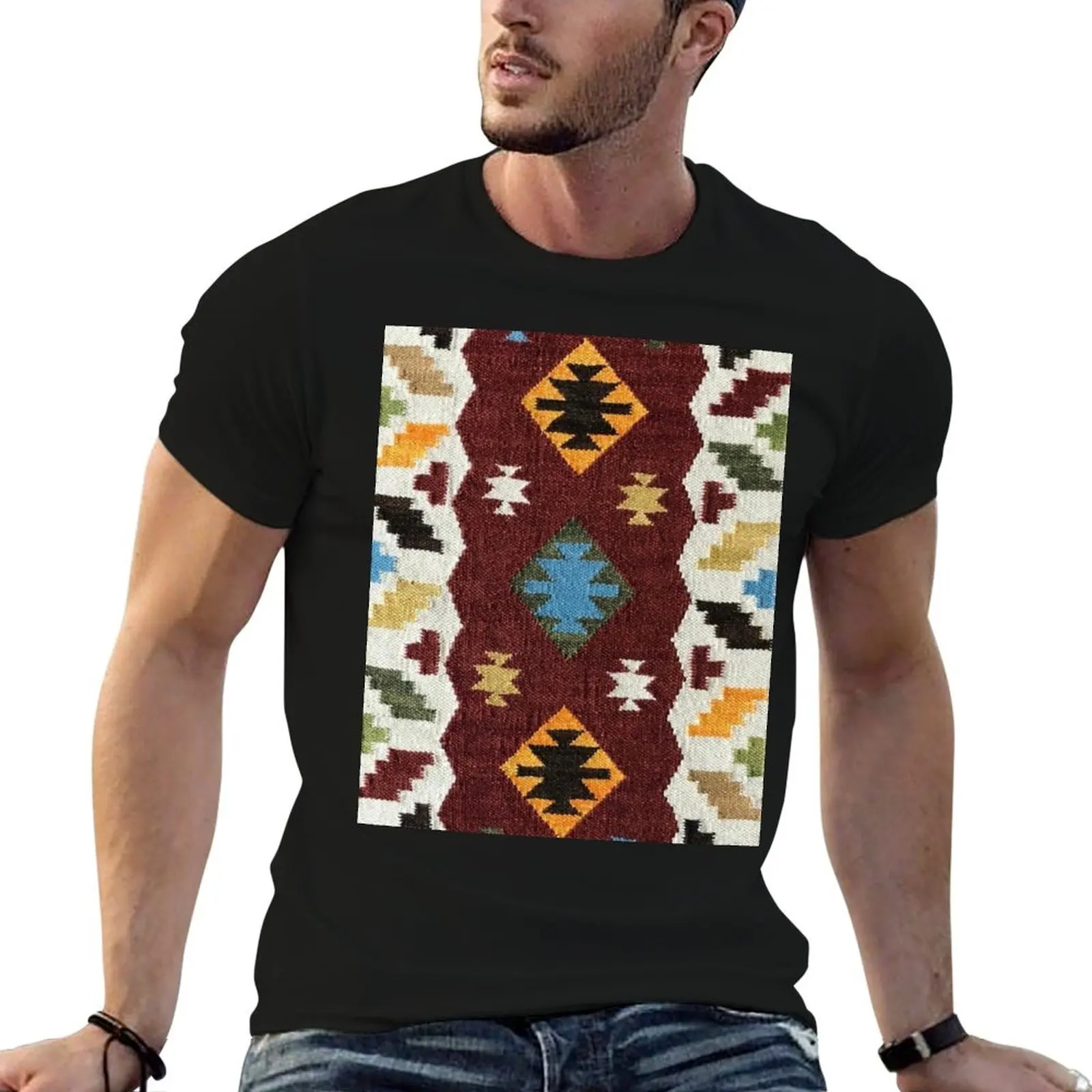 Bosnian Motif Carpet T-Shirt graphic t shirts boys animal print men workout shirt