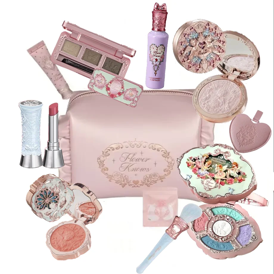 Flower Knows Make-up Sets Maanlicht Zeemeermin Oogschaduw Kleine Engel Markeerstift Poeder Glow Waterdichte Matte Lippenstift Glanzend 11st