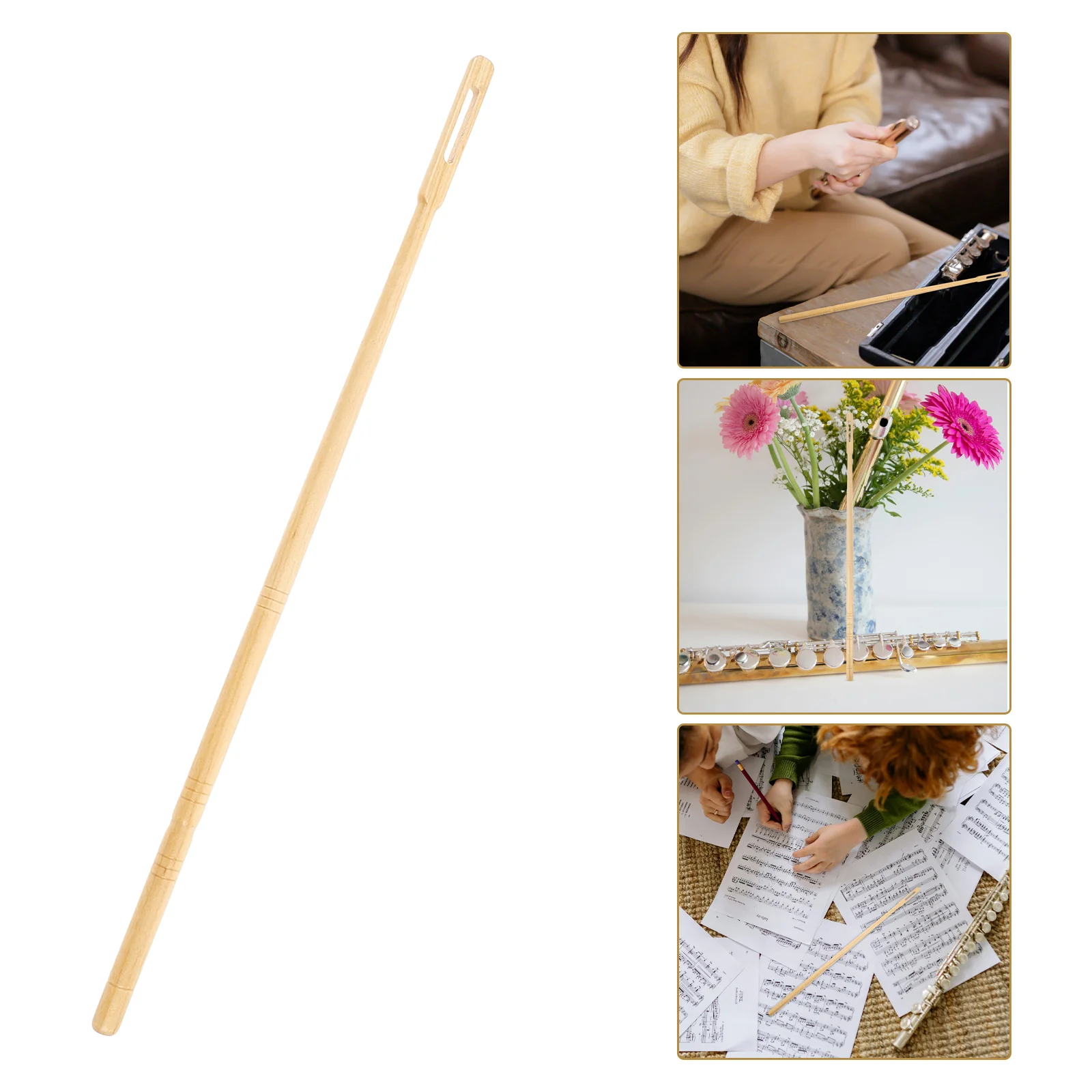 

Wind Instrument Accessories Flute Cleaning Stick Wooden Supplies Alto Saxophone Kit