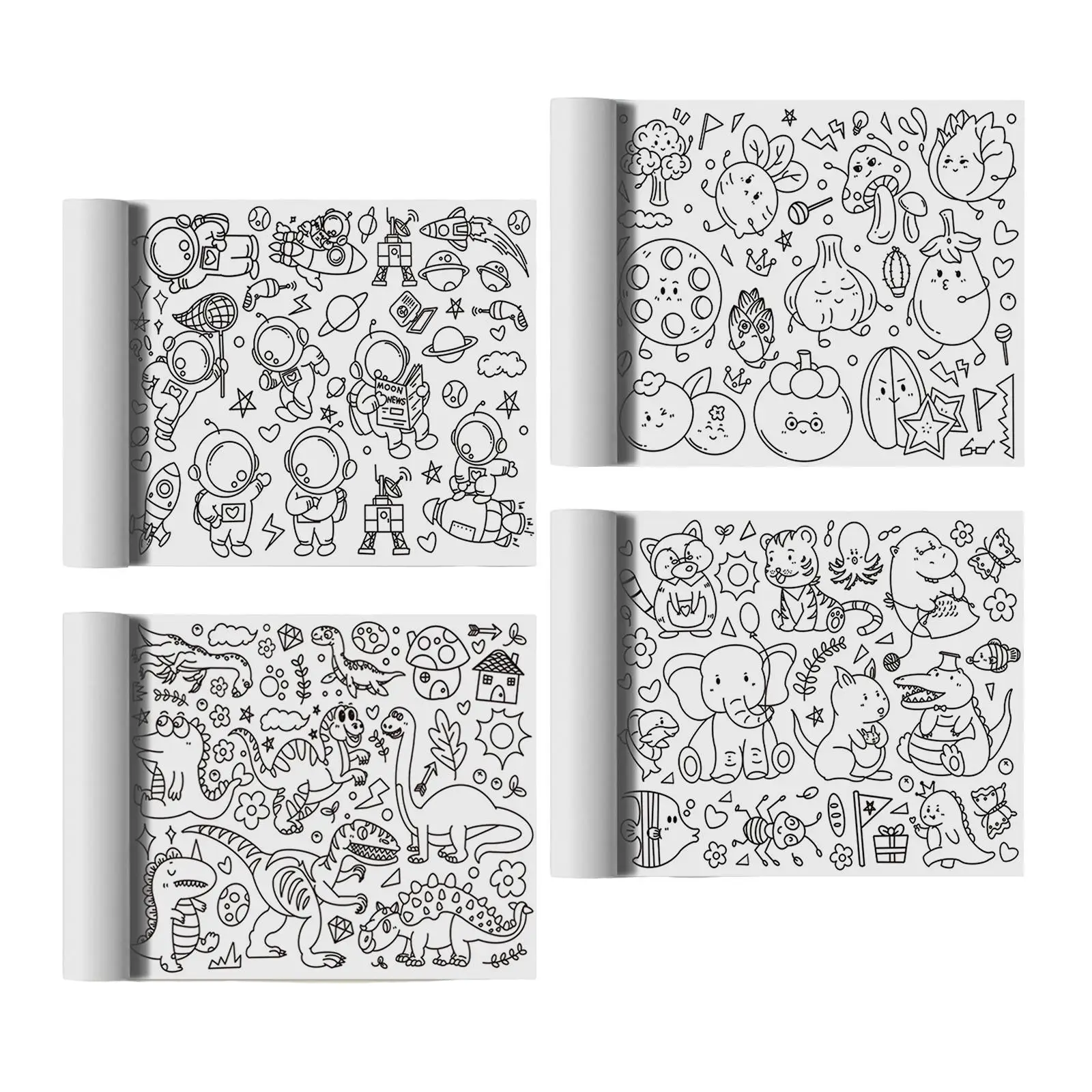 Coloring Paper Roll Coloring Book Paper Coloring Sticker Painting Table Cloth