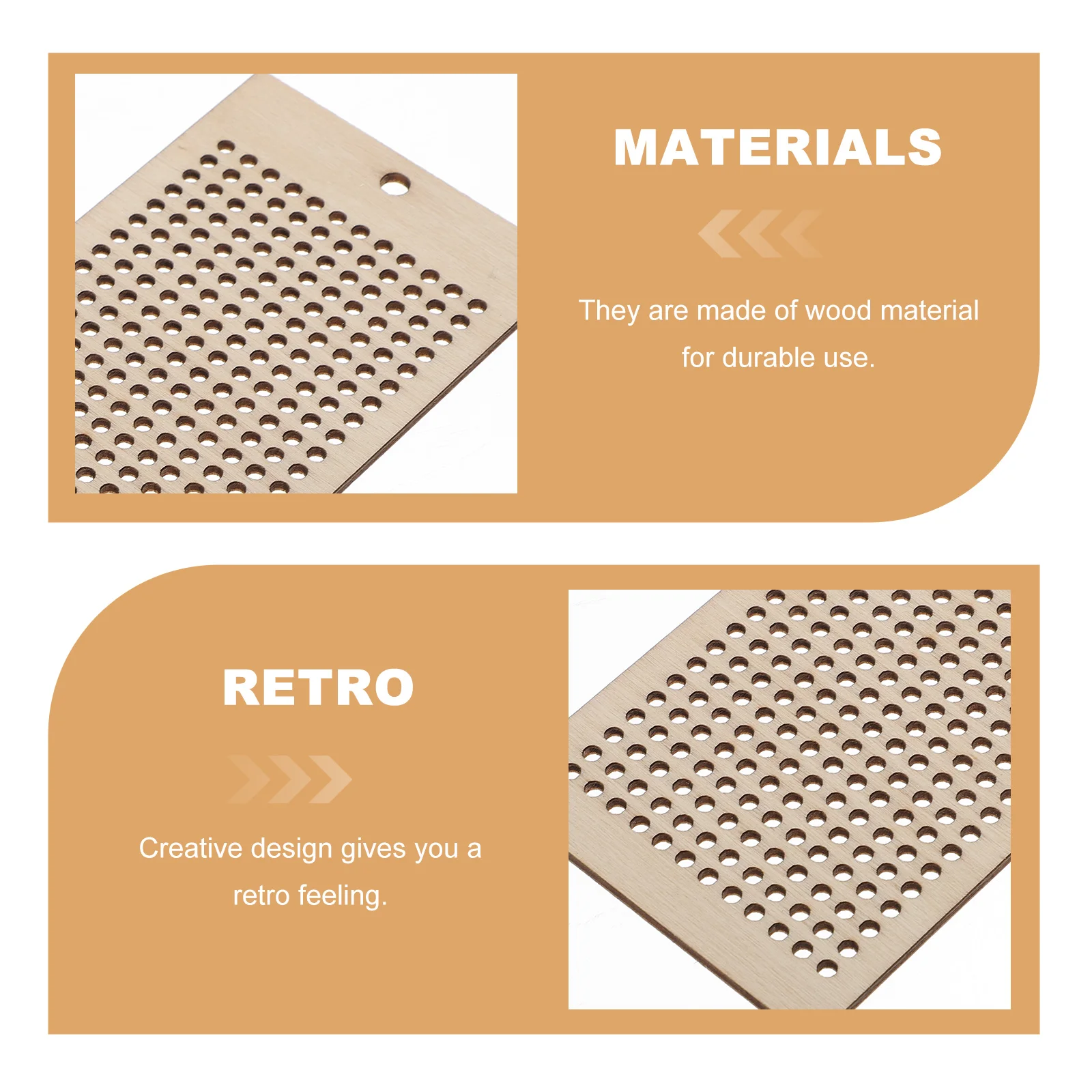 8 Pcs Wooden Embroidered Bookmark DIY Bookmarks Cross Stitch Student's Tools Embroidery