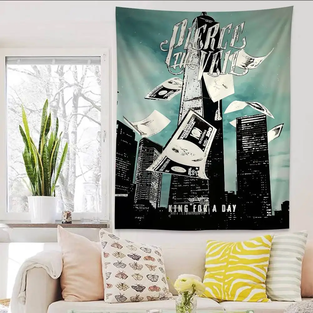 Band Pierce The Veil Band Cartoon Wandteppich Kunst Science-Fiction Zimmer Heimdekoration Wandbehang – Detail 13