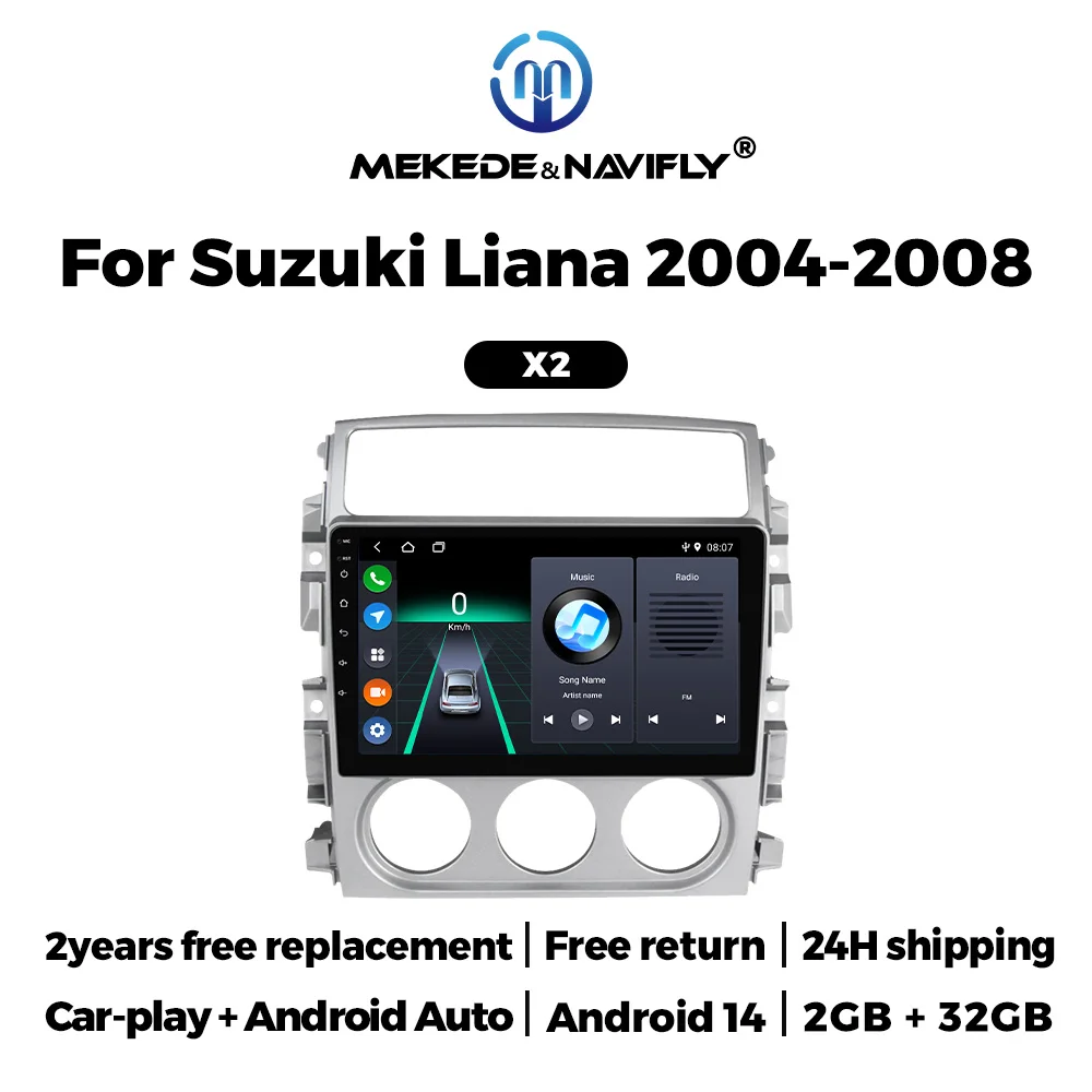 MEKEDE Unterstützung HD Kamera Auto Bildschirm Stereo Für Suzuki LIANA 2004-2013 Automotive Multimedia Zentrale Radio 2 Din Carplay WIFI