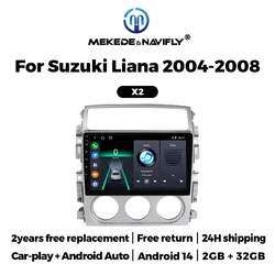 MEKEDE Support HD Camera Car Screen Stereo For Suzuki LIANA 2004 - 2013 Automotive Multimedia Central Radio 2 Din Carplay WIFI