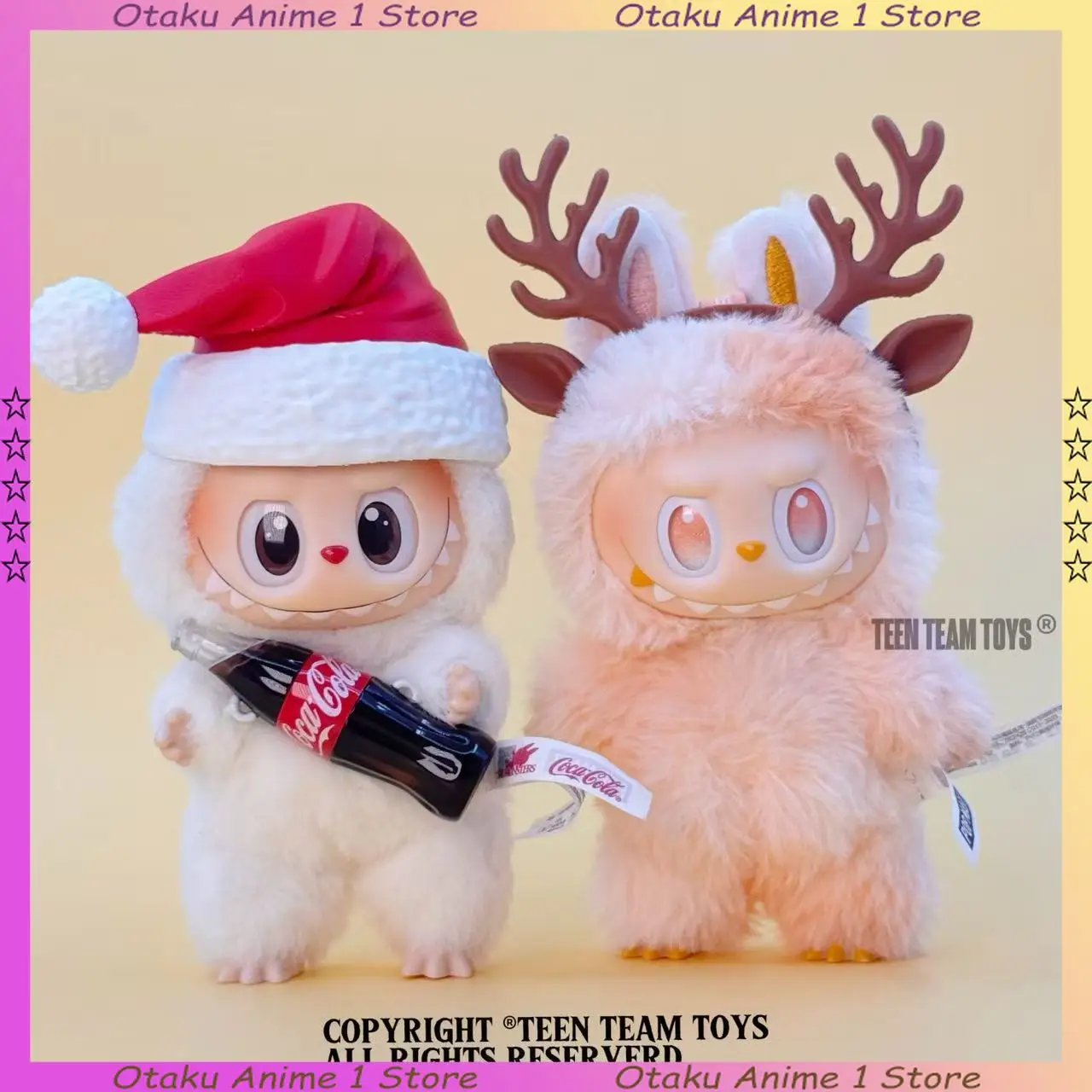 Ubranka dla Labubu 4.0, uroczy zestaw świąteczny z nadrukiem 3D, mini pluszowa lalka, odzież, modne akcesoria dla lalek, prezent