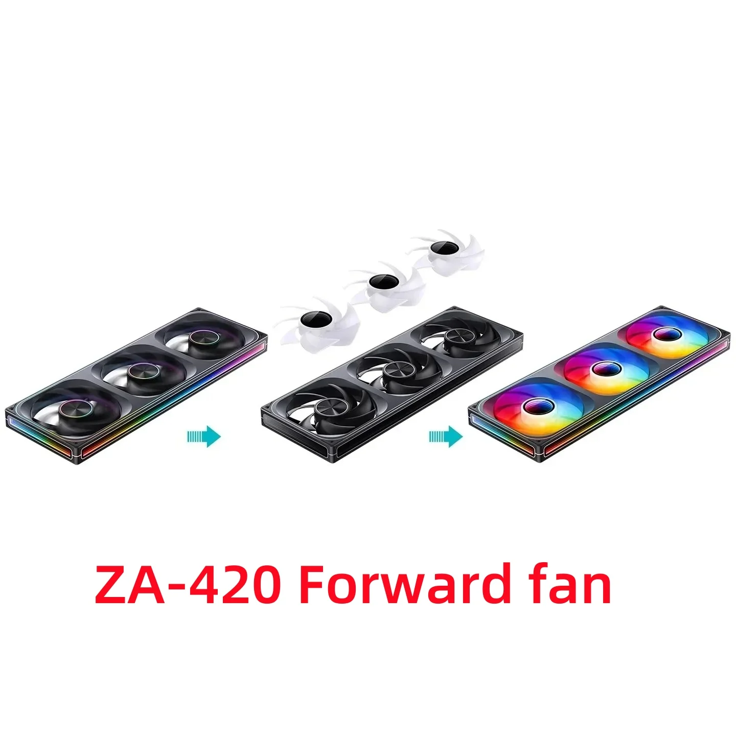 Jonsbo ZA-420/140 Computer Case Fan DIY Uitwisseling 2 Sets Fan Blades 5V ARGB 140mm PWM Reverse Combinatie Koelventilator