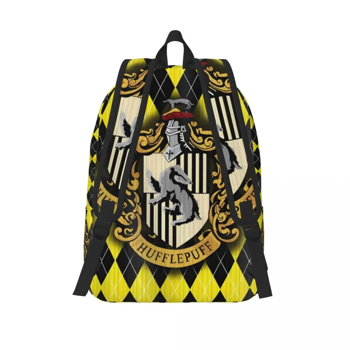 Mochila con estampado de Hufflepuff para mujer, morral con diseño de entrenamiento, ropa de calle, escuela secundaria, The Boy Who Lived Movie