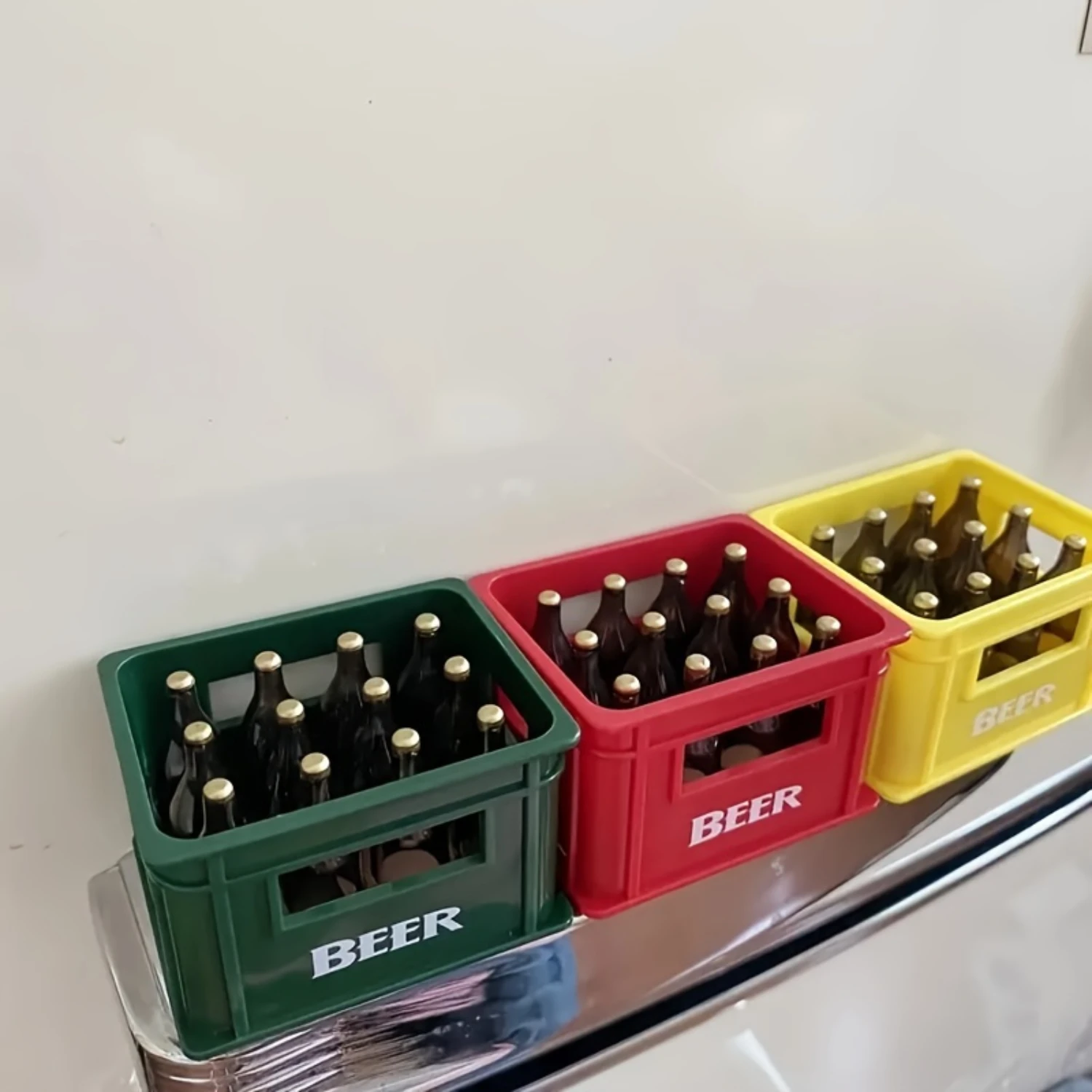 1 шт., мини-открывалка для бутылок вина, открывалка для бутылок для пива, газированной воды, милая открывалка для бутылок в форме винного ящика, мини-холодильник для вина St