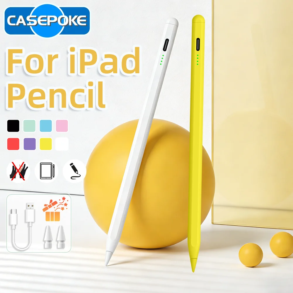 

Stylus For iPad 2018-2025 Pro Air Mini Magnetic Pen for Apple Pencil 2 with Palm Rejection Tilt Sensitivity Fast Charging Pencil