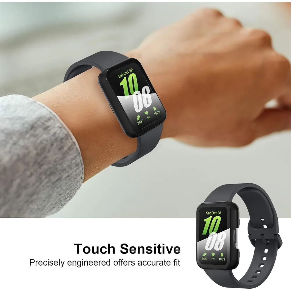 Coque de protection d'écran et verre 2 en 1 pour Samsung Galaxy Fit3, pare-chocs dur, housse de protection PC, tout autour, accessoires anti-rayures